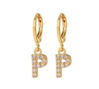 Silver Earrings for Women 26 Initial Earrings 26 Alphabet A Z Alphabet Initial Gold Light Feeling For Women Girls (P, One Size)