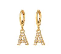 Silver Earrings for Women 26 Initial Earrings 26 Alphabet A Z Alphabet Initial Gold Light Feeling For Women Girls (A, One Size)