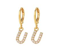 Silver Earrings for Women 26 Initial Earrings 26 Alphabet A Z Alphabet Initial Gold Light Feeling For Women Girls (U, One Size)
