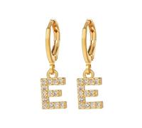 Silver Earrings for Women 26 Initial Earrings 26 Alphabet A Z Alphabet Initial Gold Light Feeling For Women Girls (E, One Size)