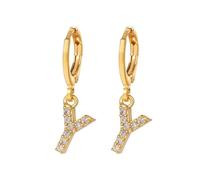 Silver Earrings for Women 26 Initial Earrings 26 Alphabet A Z Alphabet Initial Gold Light Feeling For Women Girls (Y, One Size)