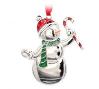 Silver Editions Jolly Snowman & Candy Cane in Metallic Silver Silver Editions Metallic Silver