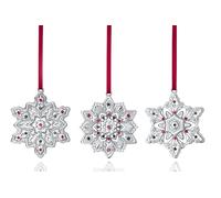 Silver Editions Set of 3 mini snowflakes in Silver Silver Editions Silver