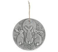 Silver Effect Moon Shadows Plaque by Lisa Parker