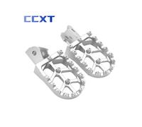 (Silver) Electric Motorcycle CNC Foot Pegs Rests Pedals Footpegs Bracket For Surron Sur-Ron Light Bee X & Light Bee S Universal Parts