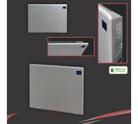 1000w "Nova Live R" Silver Electric Horizontal Panel Heater - 24hr/7 day programming, 1KW Convector Heater - 500mm(w) x 400mm(h)
