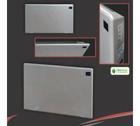 1500w "Nova Live R" Silver Electric Horizontal Panel Heater - 24hr/7 day programming, 1.5KW Convector Heater - 640mm(w) x 400mm(h)