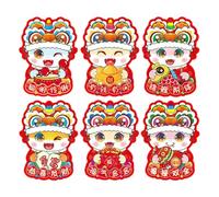 Silver Envelopes, Chinese Red Envelope 2025 Snake | New Year's Red Envelopes 6 Different Snake Designs,Red Silver Packages, Chinese Envelopes for Silver 2025 rem