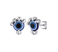 Silver Evil Eyes Stud Earrings for Woman, 6mm Cute Dragon Claws Blue Sapphire Eye Earrings, Sterling Silver Ear Stud Nickel Free