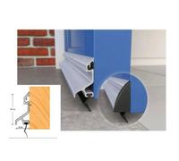 Silver Expelex Aluminium Door Draught Excluder Rain Deflector Weather Bar Drip Seal