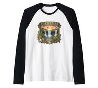 Silver Falls State Park Oregon Trail of Ten Falls Souvenir Raglan Baseball Tee