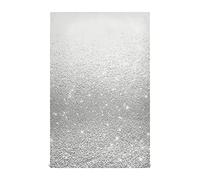 Silver Fantasy Galaxy Universe White Shiny Stars Sparkles Texture 1 Pack Polyester Kitchen Dish Towel, Hand Bar Tea Towels with Hanging Loop, Hemmed NapkinTowel Dishtowels Waffle Dishcloths