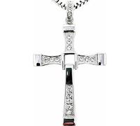 Silver Fast And Furious Dominic Toretto Vin Diesel Cross Necklace Jewelry (Material : Large Silver 21g)