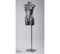 SILVER Female Lingerie Swimwear Fashion Display Mannequin Bust Complete With Metal Floor Stand