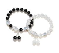 Silver Feng Shui Wealth Black Carnelian Stone Jewelry Pi Yao Charm Natural Stone Bangle Chakra Balancing Gems Prosperity Money Windfall/2050