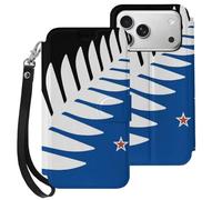 Silver Fern Flag Banner Cell Phone Front Flip Case Compatible with iPhone 17/17 Air/17 Pro/17 Pro Max Soft Protective Shell