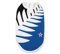 Silver Fern Flag Banner Dog Shirts Summer Pet Clothes Comfort T-Shirts Vest Sleeveless Tank Top for Cats Dogs 2XL