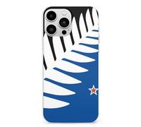 Silver Fern Flag Banner TPU Cell Phone Case Compatible with iPhone 13 Mini/13/13 Pro/13 Pro Max Soft Protective Shell