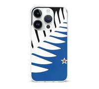 Silver Fern Flag Banner TPU Cell Phone Case Compatible with iPhone 15/15 Plus/15 Pro/15 Pro Max Soft Protective Shell
