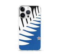 Silver Fern Flag Banner TPU Cell Phone Case Compatible with iPhone 15/15 Plus/15 Pro/15 Pro Max Soft Protective Shell