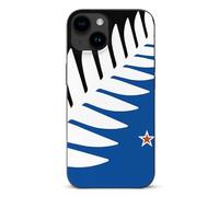 Silver Fern Flag Banner TPU Cell Phone Case Compatible with iPhone 15/15 Plus/15 Pro/15 Pro Max Soft Protective Shell