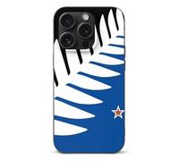 Silver Fern Flag Banner TPU Cell Phone Case Compatible with iPhone 15/15 Plus/15 Pro/15 Pro Max Soft Protective Shell