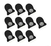 Silver Fiber Gaming Gloves 5-Pack Anti-Slip Finger Covers(Black)