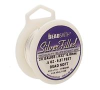 Silver Filled Wire - 20 Gauge Dead Soft Round - 0.5oz (9.38ft) by Beadsmith by Beadsmith