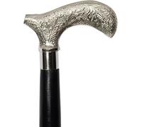 Silver Finished Brass Head Handle - Decorative 37 inches Wooden Walking Sticks and Canes - for Men/Women/Seniors