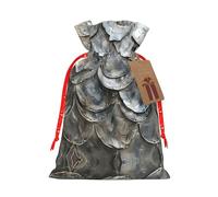 Silver Fish Scale Print Drawstring Pouch For Gifts,Reusable Adorable Gift Bags,Perfect For Jewelry And More