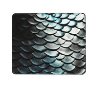 Silver Fish Scale Print Mouse Pad 7 x 8.6 in, Anti Slip Rubber Base Computer Mouse pad for Computers Laptop Office Desk Accessories