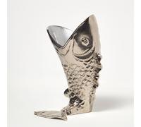 Silver Fish Vase for Flowers