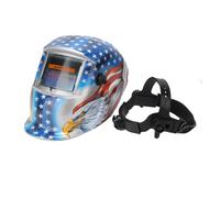 (Silver Flag Eagle) Auto Darkening Welding Helmet Mask Welder Grinding Function SolarPower
