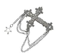 Silver Flat Clip Hairpin Barrettes Chain Stylish Headwear Bunches Clip Elegant Floral Hair Clip Photo Props