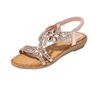 Silver Flat Wide Fit Sandals for Womens Slip On Wedges Sandals Casual Bling Rhinestone Strap Sandals Open Toe Slide Sandals Beach Shoescomfortable Dressy Sandals Summer