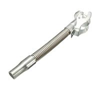 Silver Flexible Pouring Spout Jerry Can Spout Silver Gasolines Barrel Oil Guide Pipe, Dura ble Carbon Steel Plate Oil Barrel Jerry Can Mount Guide Pipe, Jerry Can Nozzle