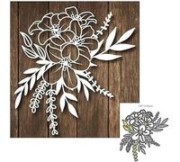 Silver Flower Dies for Card Making, Metal Die Cuts,Blossom Cutting Dies Cut Stencils DIY Scrapbooking Photo Album Decorative Embossing Paper Card Making Craft,Die-Cutting and Embossing