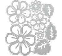 Silver Flower Metal Cutting Dies,8 Patterns 3D Flower Die Cuts Stencil Carbon Steel Die for Scrapbooking Photo Album DIY Craft Gift Cutting Dies Card Making,for Paper Cards DIY Crafts Album Embossing
