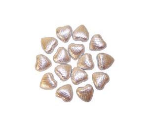 Silver Foil Covered Chocolate Hearts x 100