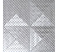 Silver Foil Diamond Geometric Wallpaper Textured Vinyl Shimmer Arthouse Gianni