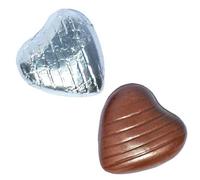 Silver Foil Heart Chocolates (Box of 200) (XCGL095 - SILVER) by Wedding Accessories and Giftware