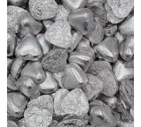 Silver Foil Milk Chocolate Hearts 1kg Bulk Bag