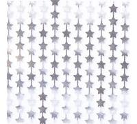 Silver Foil Star Fringe Curtain 100 x 190cm