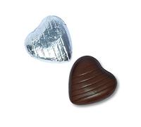 Silver Foil Wrapped Chocolate Hearts Wedding Party Table Favours x 50