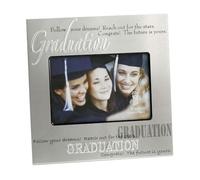 Silver Follow Your Dreams Graduation Photo Frame With Verse 8" x 8" FA314
