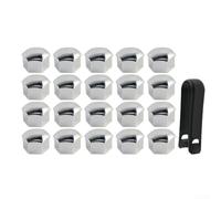 Silver for Abs Lug Nut Model Covers 20mm Wheel 20pcs Set with Puller Tool Plated 3-piece Cap S Y 20172020