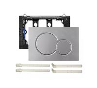 (Silver) For Geberit Sigma 01 Dual Push Button Flush Plate Actuator Concealed Wc Cistern