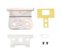 Silver for T Outliner Blade for T Outliner, Compatible for Andis,Compatible for GTX,Replacement Blade,White T Blade + Silver Steel Blade,Shaver Replacement Parts