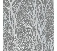 Tree Branches Wallpaper Dark Grey And Silver AS Creation 30094-3, 10.05 m x 53 cm