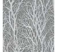 Tree Branches Wallpaper Dark Grey and Silver AS Creation 30094-3